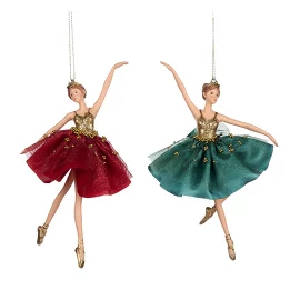 Набор новогодних украшений Рождественская балерина зеленая и красная (2 шт.) Goodwill M&G