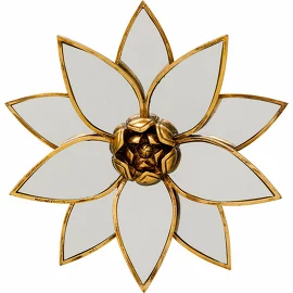 Украшение настенное Lotus Зеркало, Ø33 см Kare