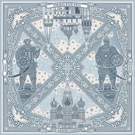 Платок День единства, 90x90, Nina Ruchkina