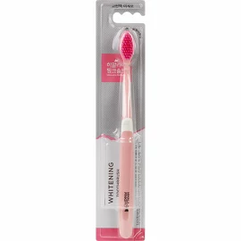 Щетка зубная pink salt whitening отбеливающая с гималайской солью Perioe