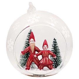 Шар новогодний Juana white inside decor 10 см Greengate