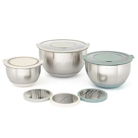 Набор стальных мисок Balance с крышками и терками (3 шт.: 1,5 л, 3 л, 5 л) Smart Solutions