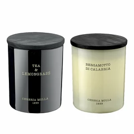 Набор свечей подарочный IV Bergamotto di Calabria, Tea & Lemongrass (2 шт. по 230 г) Cereria Molla 1899