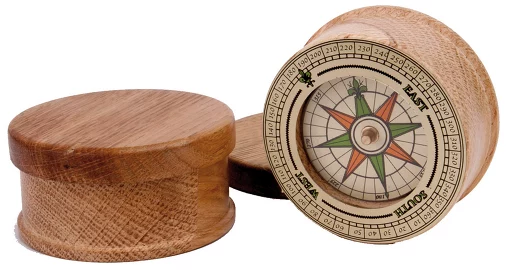 Компас морской Wooden Nautical Compass (6,3х3,4 см) Hemisferium