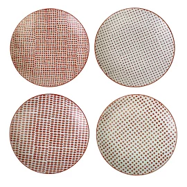 Набор десертных тарелок Plates Red Dotties S (4 шт. по 20 см) Pols Potten