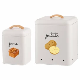 Набор (2 шт.) емкостей для xранения Bistrot Bread & Potatoes, 2,5 л и 11 л Villa D'Este