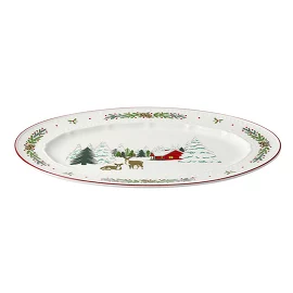 Блюдо сервировочное Nordic winter New Year Essential, 34,6х24 см Tkano