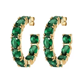 Серьги Gretia Sg Emerald Green Dyrberg Kern