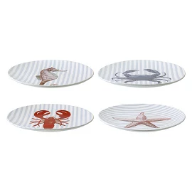 Набор из четырех тарелок Aquarium Sea treasures, 21,5 см Tkano
