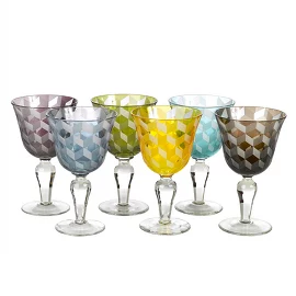 Набор бокалов для вина Wine glass blocks (6 шт. по 250 мл) Pols Potten