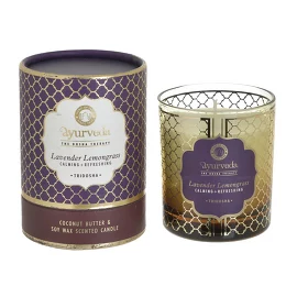 Свеча ароматическая Lavender&Lemongrass 8х8х11,5 см Inart