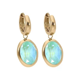 Серьги Creole Tivola small Silky sage delite Qudo