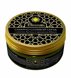 Скраб сахарно-солевой с маслом арганы с ароматом Манго 100 г Arganoil