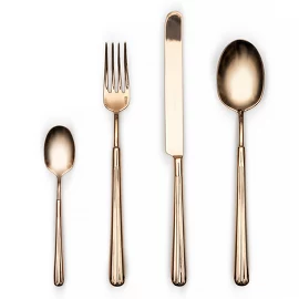 Набор столовых приборов Impala Rose Gold 37 (24 пр.) Belo Inox