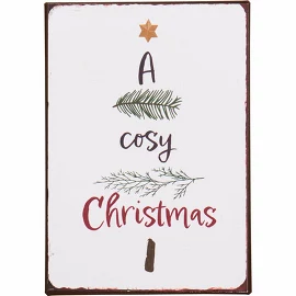 Табличка металлическая A cosy Christmas 14х20 см Ib Laursen