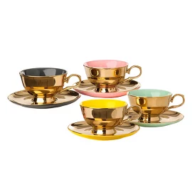 Набор чайных пар Tea set legacy gold (4 шт. по 200 мл) Pols Potten