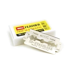 Лезвия сменные двухсторонние, 10 шт. Feather