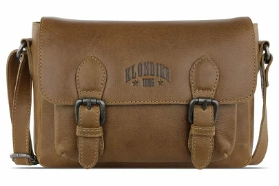 Сумка из натуральной кожи Сокровище (Gold), 27,5x19x10 см Klondike 1896
