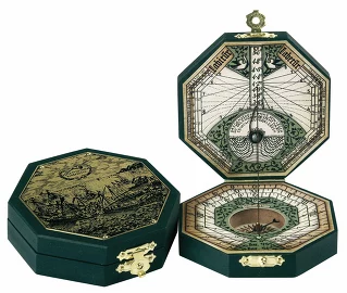 Часы солнечные Brass Octagonal (7,3х2 см) Hemisferium