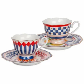 Сет кофейных пар Dolce Vita на две персоны (2 шт.) Baci Milano