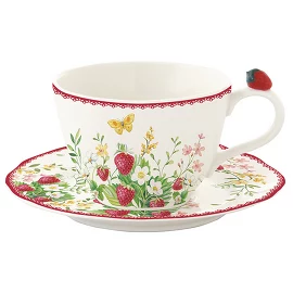 Чашка с блюдцем Jardin Des Fraises, 240 мл Easy Life